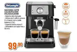 Expert Delonghi macchina caffè cialde/polvere stilosa EC260BK offerta