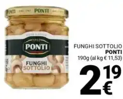 Supermercati Gulliver Funghi sottolio PONTI offerta