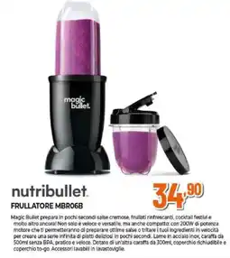 Expert nutribullet. FRULLATORE MBR06B offerta