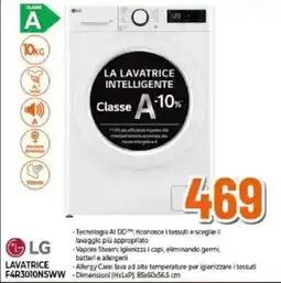 Expert LG LAVATRICE F4R3010NSWW offerta