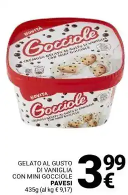Supermercati Gulliver Gelato al gusto di vaniglia con mini gocciole PAVESI offerta