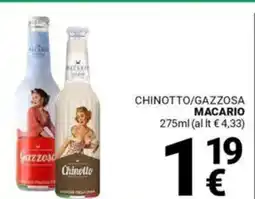 Supermercati Gulliver Chinotto/gazzosa MACARIO offerta