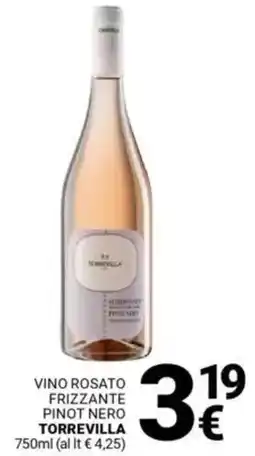 Supermercati Gulliver Vino rosato frizzante pinot nero TORREVILLA offerta