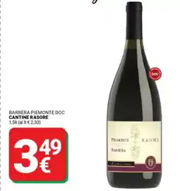 Supermercati Gulliver Barbera piemonte doc CANTINE RASORE offerta