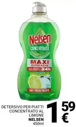 Supermercati Gulliver Detersivo per piat ti concentrato al limone NELSEN offerta