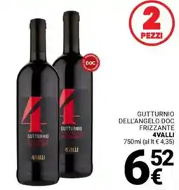 Supermercati Gulliver Gutturnio dell'angelo doc frizzante 4VALLI offerta