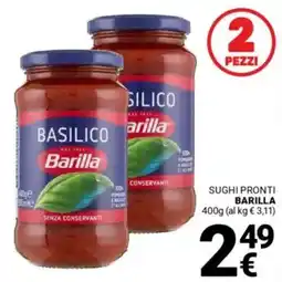Supermercati Gulliver Sughi pronti BARILLA offerta