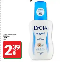 Supermercati Gulliver Deodorante vapo original LYCIA offerta