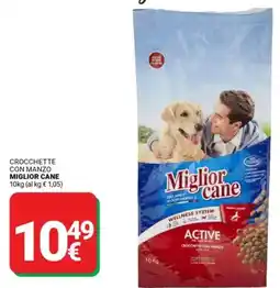 Supermercati Gulliver Crocchette con manzo MIGLIOR CANE offerta