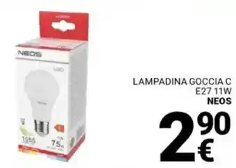 Supermercati Gulliver Lampadina goccia c e27 NEOS offerta