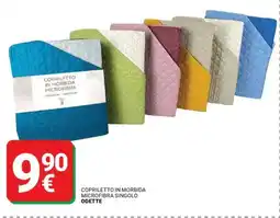 Supermercati Gulliver Copriletto in morbida microfibra singolo ODETTE offerta