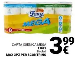 Supermercati Gulliver Carta igienica mega FOXY offerta