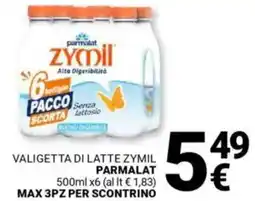 Supermercati Gulliver Valiget ta di latte zymil PARMALAT offerta