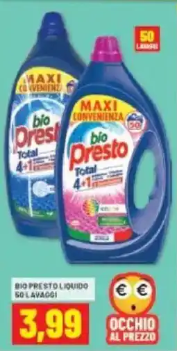 Risparmio Casa BIO PRESTO liquido 50 lavaggi offerta
