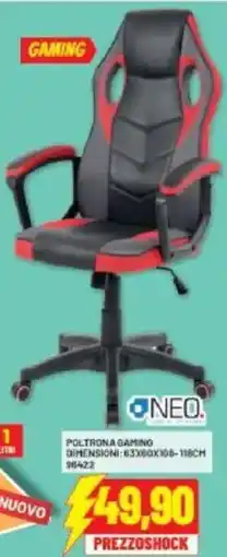 Risparmio Casa Poltrona Gaming dimensioni offerta