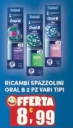Maury's Ricambi spazzolini ORAL B 2 pz vari tipi offerta