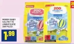 Risparmio Casa MORBY Baby salviette umidificate 200 pezzi offerta
