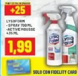 Risparmio Casa LYSOFORM spray +active mousse offerta