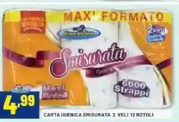 Risparmio Casa Carta igienica smisurata 2 veli 12 rotoli offerta