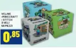 Risparmio Casa Veline -minecraft -stitch 3 veli 56 pezzi offerta
