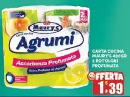 Maury's Carta cucina maury's 2 rotoloni profumata offerta