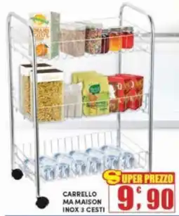 Maury's Carrello ma maison inox 3 cesti offerta