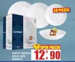 Maury's Luminarc Piatti tavola zelie 18pz bianco offerta