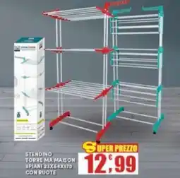 Maury's Stendino torre ma maison 3piani 23x64x170 con ruote offerta