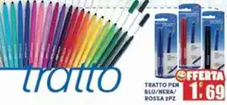Maury's Tratto pen blu/nera/ rossa 2pz offerta