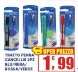 Maury's Tratto penna cancellik 2pz blu/nera/ rossa/verde offerta