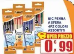 Maury's Bic penna asfera 4pz colori assortiti offerta