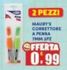 Maury's Maury's correttore a penna 7MM 2PZ offerta