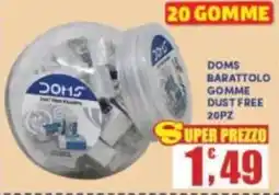 Maury's Doms barattolo gomme dust free 20pz offerta