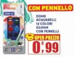Maury's Doms acquarelli 12 colori D23MM con pennelli offerta