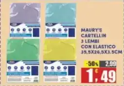 Maury's Maury's cartellin 3 lembi con elastico 35,5x26,5x3.5cm offerta
