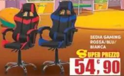Maury's Sedia gaming rossa/blu/ bianca offerta