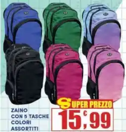 Maury's Zaino con 5 tasche colori assortiti offerta