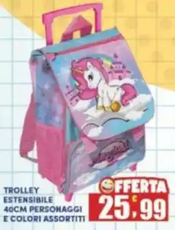 Maury's Trolley estensibile 40cm personaggi e colori assortiti offerta