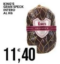 Vantaggio Cash&Carry King's gran speck intero al kg offerta