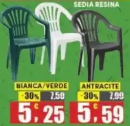 Maury's Sedia resina bianca/verde offerta