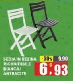 Maury's Sedia in resina - richiudibile bianca/ antracite offerta