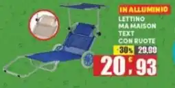 Maury's Lettino ma maison text con ruote offerta