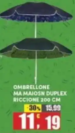 Maury's Ombrellone ma maiosn duplex riccione 200 cm offerta