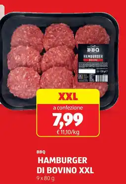 ALDI BBQ hamburger di bovino XXL offerta