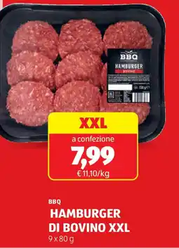 ALDI BBQ hamburger di bovino XXL offerta