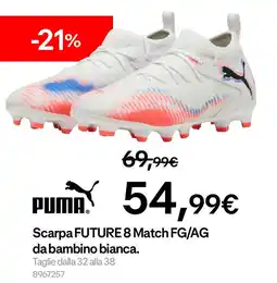 Decathlon Scarpa FUTURE 8 Match FG/AG da bambino bianca offerta