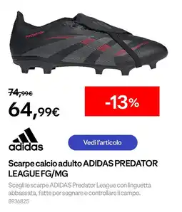 Decathlon Scarpe calcio adulto ADIDAS PREDATOR LEAGUE FG/MG offerta