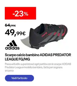 Decathlon Scarpe calcio bambino ADIDAS PREDATOR LEAGUE FG/MG offerta