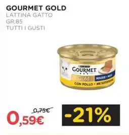 Arcaplanet Gourmet gold lattina gatto offerta