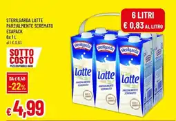 Famila Sterilgarda latte parzialmente scremato esapack offerta